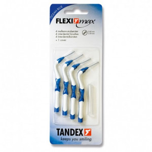 Ершик FLEXI MAX межзубный 0,8/5 мм (4 шт.+1 колпачок) СИНИЙ (Tandex)